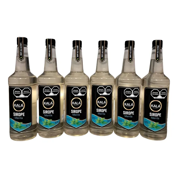 Kit de 6 Jarabes Kala Para Preparar Bebidas De 1 Lt Sabor Manzana Verde