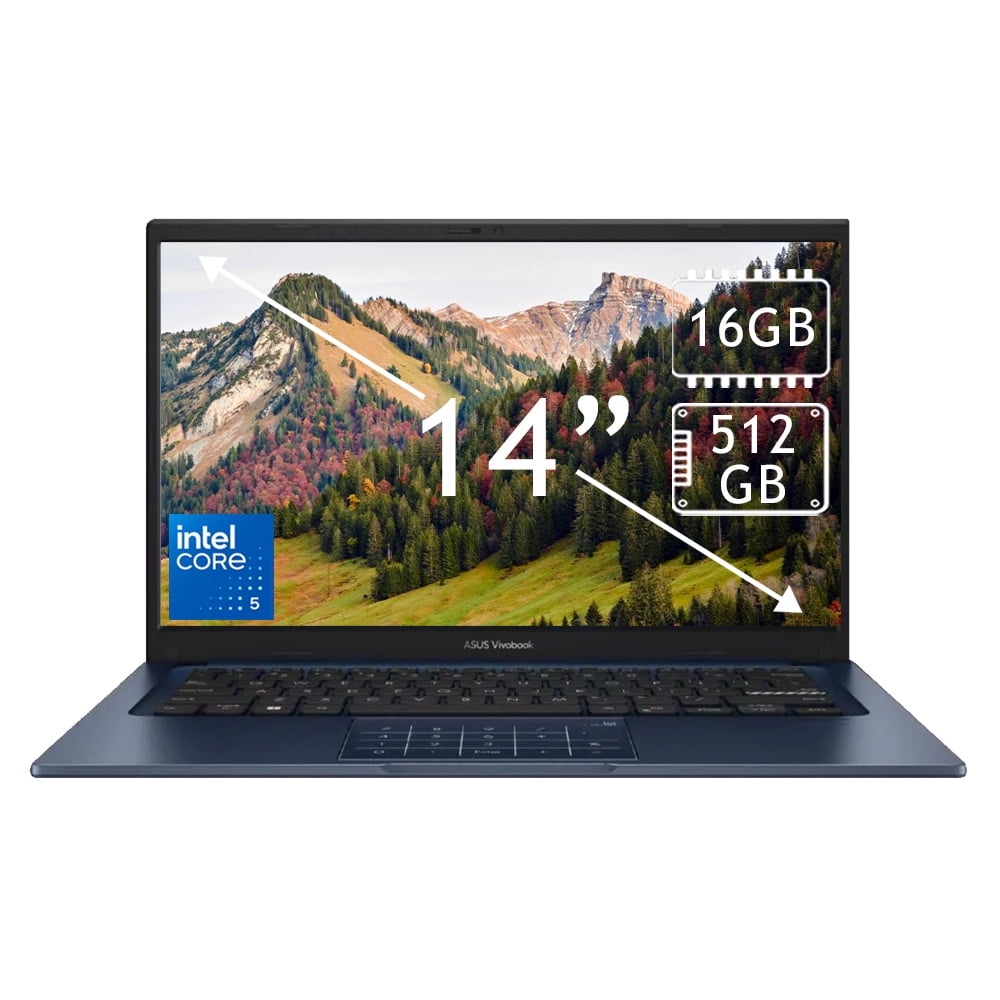 Laptop Asus Vivobook 14" Core 5 16GB 512GB Azul X1404V