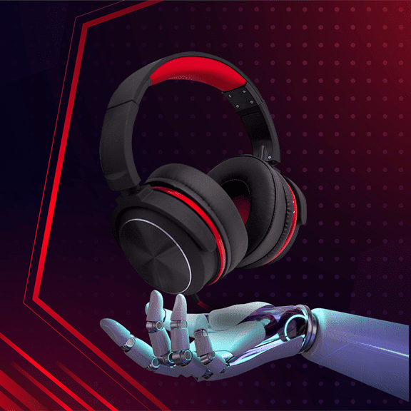 Audífono Headset Gamer Alámbrico Rojo Para PS4, PS5,Xbox, PC Sentry Microfono Retractible Almohadilla De Vinil
