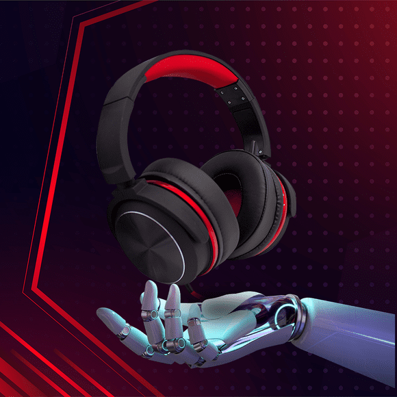 Audífono Headset Gamer Alámbrico Rojo Para PS4, PS5,Xbox, PC Sentry Microfono Retractible Almohadilla De Vinil