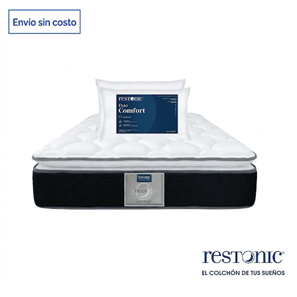 Colchón King Size Restonic Ortopédico Memory Foam Elite Cooling + 2 Almohadas