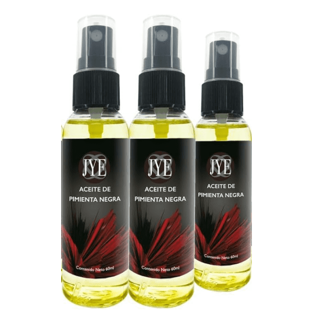 3 Botellas de Aceite de Pimienta Puro JYE Natural 60 ml