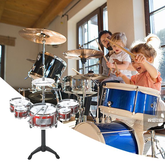 Jazz Drum Children's Musical Instrument Five Drum Set Drum Toy Infant Early Education Percussion Instrument