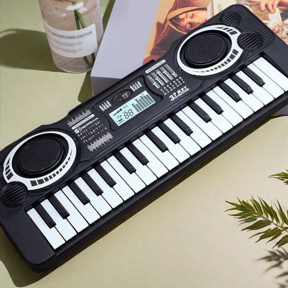 Teclado Electrónico Piano 37 Teclas | Instrumento musical digital multifunción | Órgano Electrónico Portátil para Principiantes con Modos de Canto y Piano | Compacto 13,78 x 5,11 pulgadas | Funciona