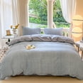 thumbnail image 1 of CaiYueKe Bedding Set Queen Size 4 Piece Duvet Cover Sheet Pillowcases Breathable Soft Microfiber All Season Hotel Bed Sheets Wrinkle Resistant Easy Care Modern Solid Color Bedroom Essentials, 1 of 7