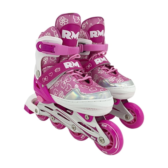 Patines en Línea Ajustables RM REGALOMEX para Niños Talla 19.5-23.5 Rosa Mediano