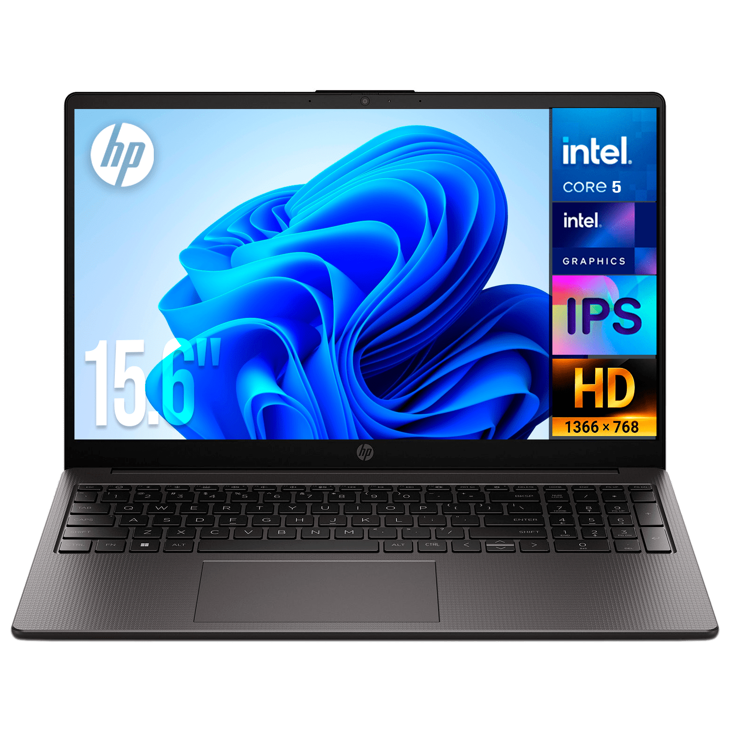 Laptop HP 250R G10 Intel Core i5 120U 16GB DDR4 SSD 512GB Pantalla 15.6" IPS Windows 11 Teclado Español