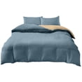 thumbnail image 2 of Juego de cama de 4 piezas para dormitorios | Poliéster suave lavado | Tamaños individual y matrimonial | Diseño reversible | Incluye funda nórdica, sábana ajustable y 2 fundas de almohada, 2 of 6