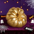 thumbnail image 4 of Decoración de resina de calabaza de Halloween | Mesa de centro de mesa de otoño • Miniatura realista pintada a mano • Acento dorado • Entrada del salón • Disposición otoñal de Acción de Gracias, 4 of 6
