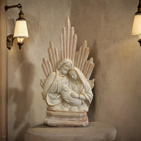 Figura de la Sagrada Familia con niño CUTICAT estatua católica