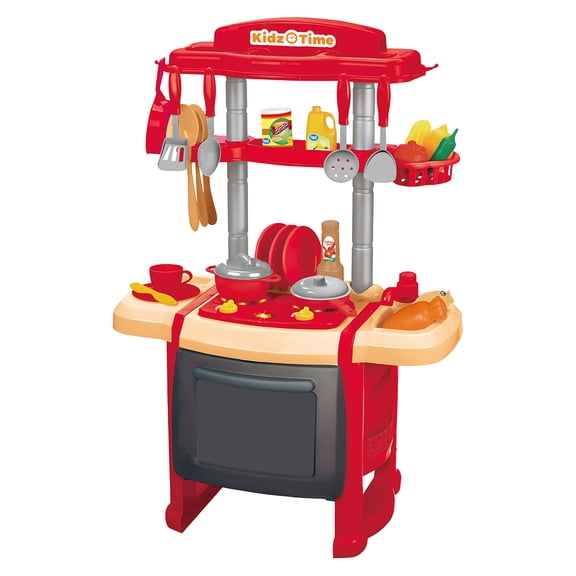 Cocina de Juguete Kidz Time Roja con Accesorios