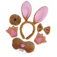 thumbnail image 1 of Conjunto de disfraz de conejo de Pascua, accesorios para sombreros de Cosplay para espectáculos de escenario, Halloween Marrón, 1 of 8