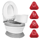 thumbnail image 2 of Baño Entrenador para Niños con Asiento Acolchado Antideslizante Diseño Realista - Gris, 2 of 6