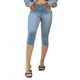 thumbnail image 1 of Pantalón Capri Mujer Mezclilla Tiro Medio Azul Claro, 1 of 7