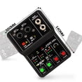 thumbnail image 3 of interfaz de audio,Interfaz de audio USB con alimentación fantasma de 48 V,Mini mezclador de audio de 2 canales para transmisión,Interfaz de consola mezcladora de audio Entrada estéreo de 3,5, 3 of 4