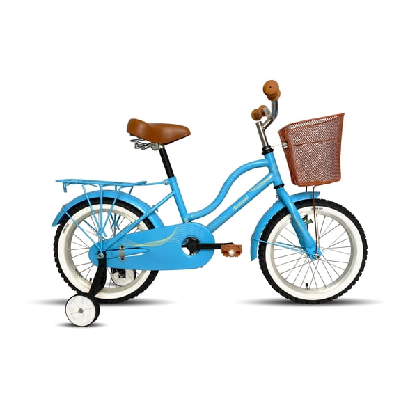 Bicicleta Black Panther Santorini R16 Equipada Con Canasta Azul