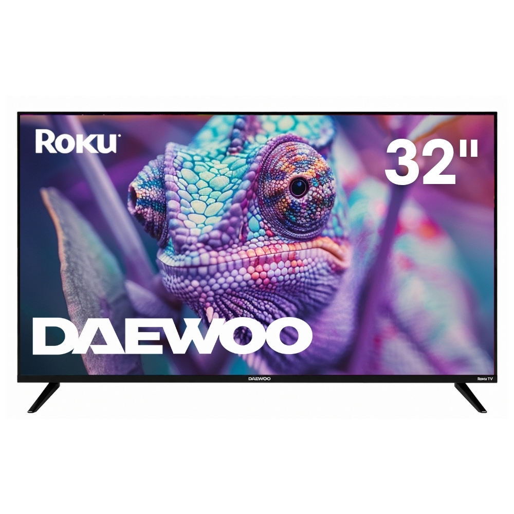 Daewoo Pantalla Smart TV 32 Pulgadas HD LED Roku TV Netflix YouTube Prime Video Modelo DAW32R