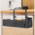 thumbnail image 4 of Plancha de Oficina Sin Agujeros Debajo de La Mesa, de Acero Al Carbono, Cesta Colgante de Almacenamiento, Organizador de Cables, Estantes Laterales de Escritorio Ajustables para Aulas, 4 of 6