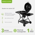 thumbnail image 3 of Asador de Carbón Portátil Avera 22" Doble Parrilla Plegable Fácil Transporte para Camping AC22ML, 3 of 7