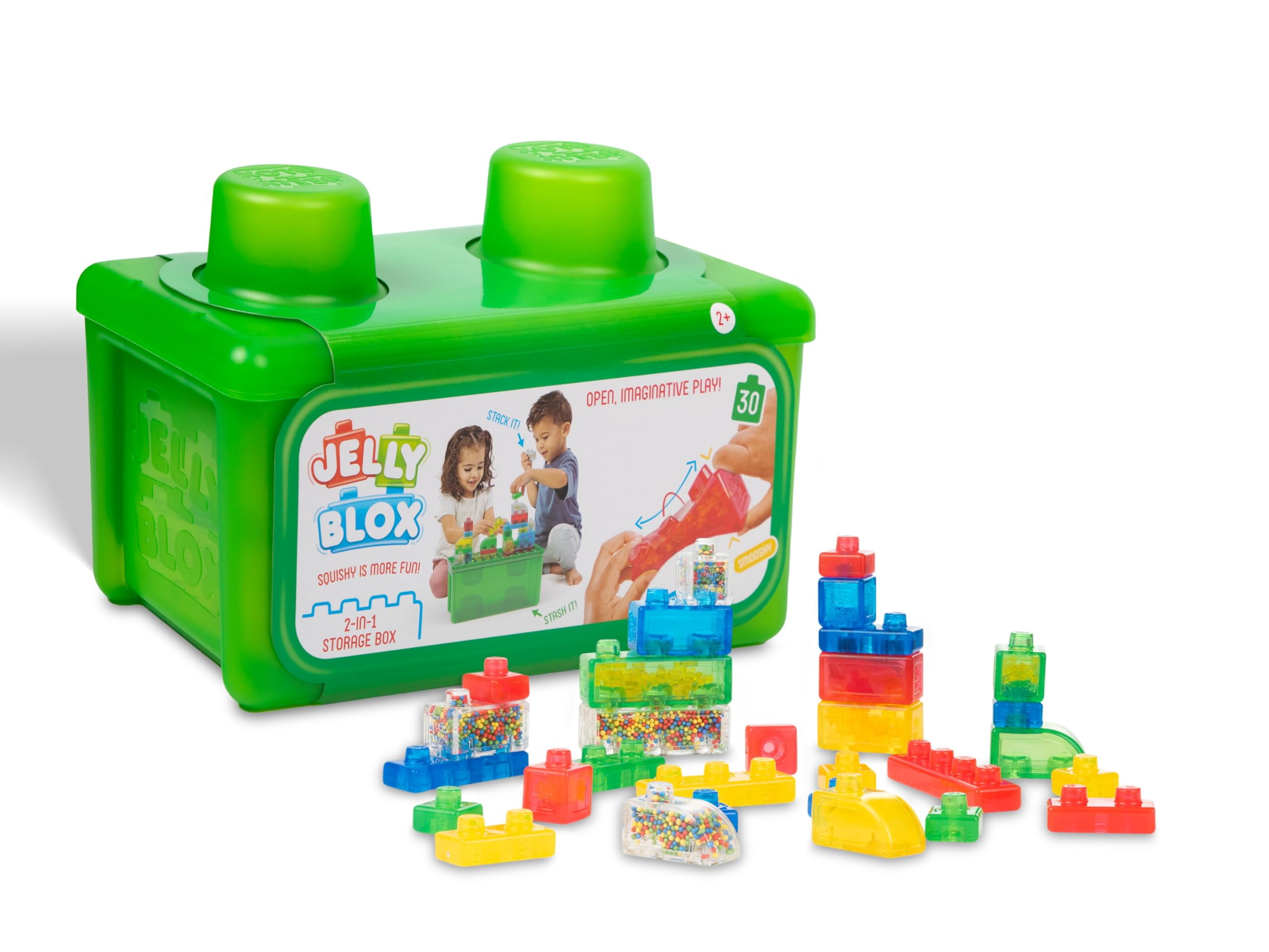 Bloques de construcción Goliath Jelly Blox Stash 'N Stack con 30 bloques