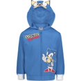 thumbnail image 1 of Sudadera con capucha y cierre de cremallera SEGA Sonic the Hedgehog para niño, forro polar azul, 1 of 7
