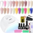 thumbnail image 1 of Kit de uñas Builder Gel JODSONE con luz UV, 21 colores y accesorios, 1 of 8