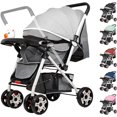 thumbnail image 1 of Carriola Infantil De Lujo Con Toldo De Viaje Compacta Y Ligera Carriola Para Bebe Con Jugetes Tela Transpirable Carrito Para Bebe Con Mango Ergonomico Carreola Ultra Ligera Y Comoda (Gris), 1 of 8