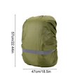 thumbnail image 3 of Funda impermeable para mochila | Protector de mochila para exteriores | Funda antipolvo e impermeable con franja reflectante | Protección nocturna para senderismo, camping, viajes, transporte escolar, 3 of 6