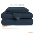 thumbnail image 2 of Juego de Funda para Edredon Duvet Dreamlab, Tamaño King Size, Color Azul Noche, 3 Piezas, 2 of 9