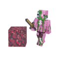 thumbnail image 1 of Figura de acción Minecraft Zombie Pigman con espada dorada, 1 of 4
