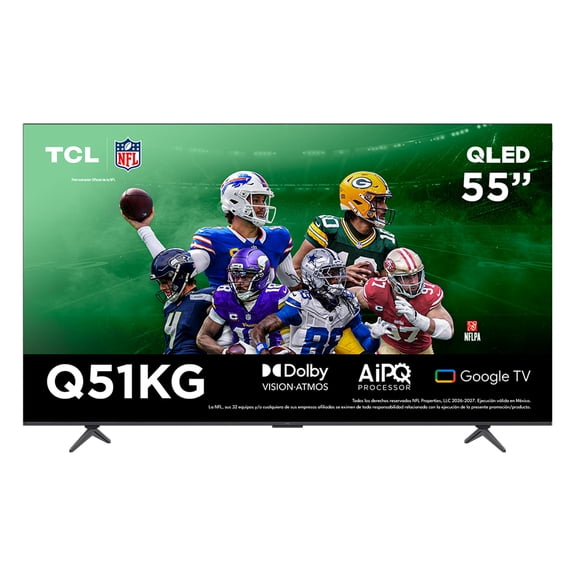 TV TCL 55 pulgadas QLED 4k Google TV 55Q51KG