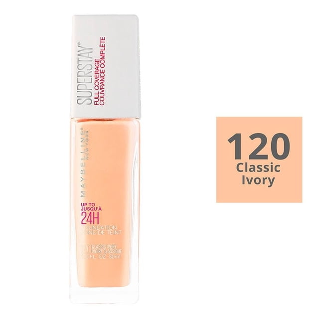 Base de maquillaje Maybelline Super Stay full coverage 120 classic ivory 30 ml