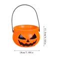 thumbnail image 2 of Xihbxyly Cesta de Dulces de Calabaza de Halloween, Diseño de Cara Malvada Espeluznante, Material Plástico Resistente, Asa Fácil de Transportar, Almacenamiento o Decoración Versátil, Perfecta para Ped, 2 of 7