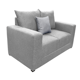 thumbnail image 3 of Love seat El Bazar Store Miami Lino Gris plata 2 plazas, Modular, Moderno, Sala, 3 of 4