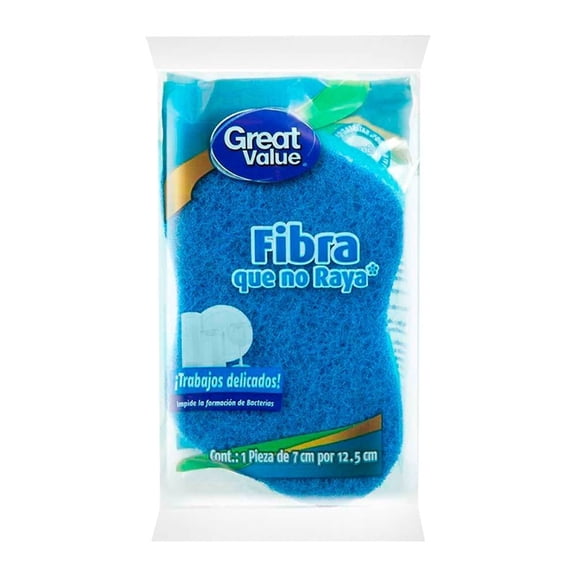 Fibra esponja Great Value trabajos delicados