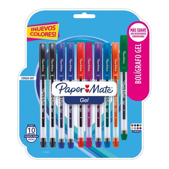 Boligrafo Gel Paper Mate Economy Gel 10 Piezas