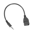 thumbnail image 1 of Uxcell Conector de audio auxiliar macho de 3.5 mm a USB 2.0 hembra Negro, 1 of 6