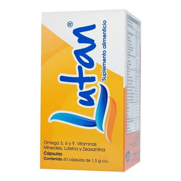 Suplemento alimenticio Lutan omega 3, 6 y 9, vitaminas 60 cápsulas 1.5 g c/u
