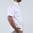 thumbnail image 2 of Camisa Uniforme Hombre Manga Corta Blanco Estilo Formal Cómodo, 2 of 3