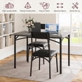 thumbnail image 4 of Yeshouse Mesa de cocina con sillas, mesa de comedor para 4, mesa de comedor Rectangular de Metal y madera con 4 sillas tapizadas, 4 of 7