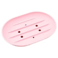 thumbnail image 1 of Billuyoard Jabonera de baño de silicona, soporte para plato, bandeja de esponja, drenaje de agua, antideslizante, ducha, senderismo, cocina, baño Almacenamiento y organización del hogar Rosa, 1 of 6