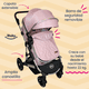 thumbnail image 5 of Carriola Reversible 4 en 1 iBaby Murano Portabebé Autoasiento Rosa Plegable rosa, 5 of 9
