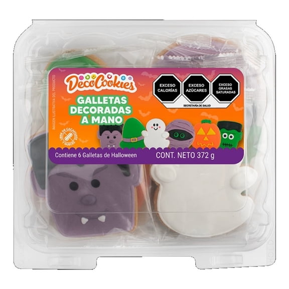 Galletas DecoCookies Decoradas a Mano Colección Halloween 6 Piezas