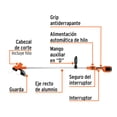 thumbnail image 2 of Desbrozadora inalámbrica 40V, 2 baterías 2Ah,1 carg.dual,PRO naranja, 2 of 3