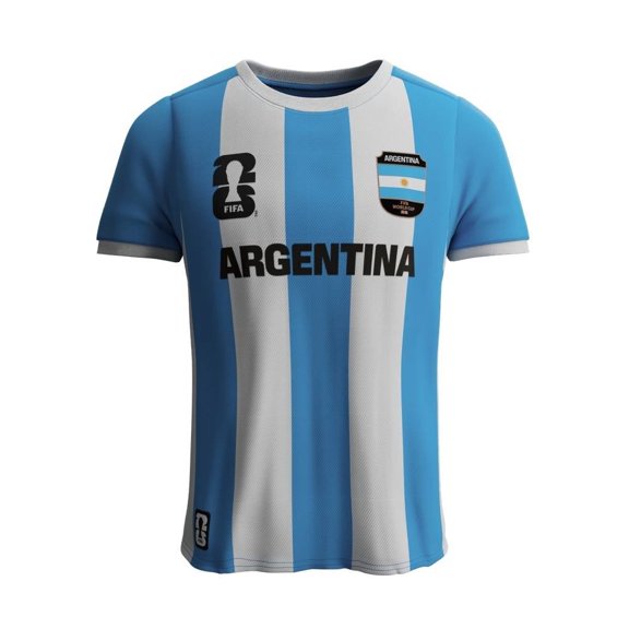 Playera Fexpro FIFA Rayas Escudo Argentina Azul Talla EG