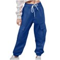 thumbnail image 1 of Pantalones cargo niños, casuales duraderos, múltiples bolsillos, cintura ajustable, tela elástica suave, outdoor, negro, tallas 3-4 a 11-12 años., 1 of 4