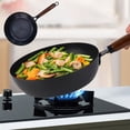 thumbnail image 1 of Iron Skillet with Fish Scale Pattern Uncoated Nonstick Surface 11 Inch Frying Pan for Omelet Steak and Stir Fry All Stove Compatible, 1 of 2