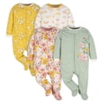 thumbnail image 1 of Pijamas para Bebé Niña Gerber 4 Paquetes Floral Prematuro, 1 of 9