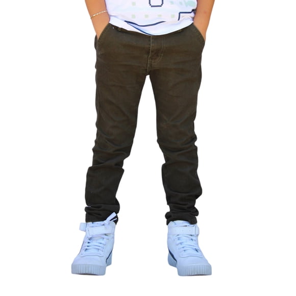 Pantalón de Gabardina Stretch para Niño Color Verde Militar