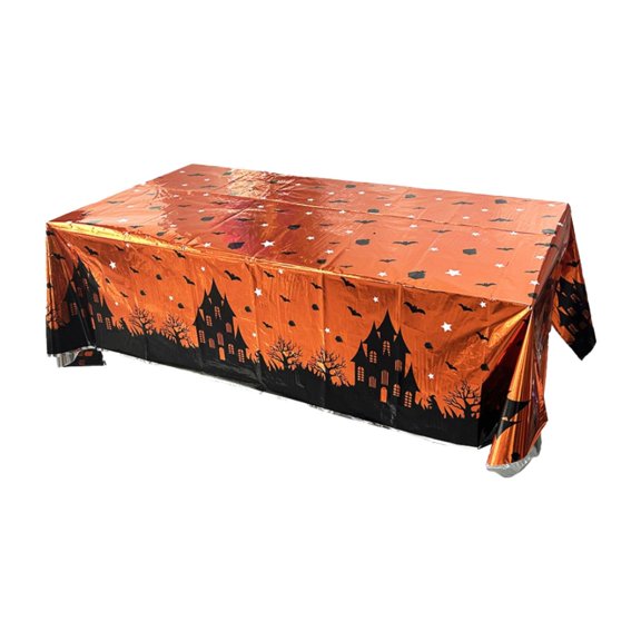 Mantel de aluminio para Halloween, mantel festivo, mantel impermeable para fiestas, comedor Esqueleto
